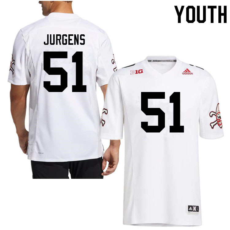 Youth #51 Cam Jurgens Nebraska Cornhuskers College Football Jerseys Sale-Strategy - Click Image to Close
